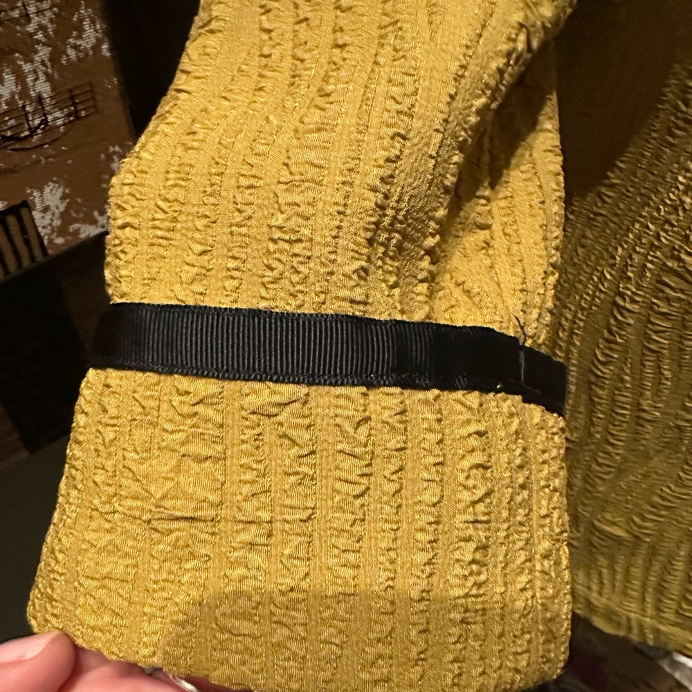 Ali Miles Mustard Yellow Artsy Swing Jacket - DARLING!! - Picture 6 of 9